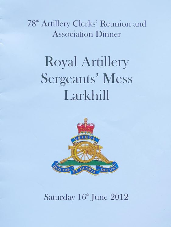 78th AC Reunion Dinner - Saturday 16th June 2012